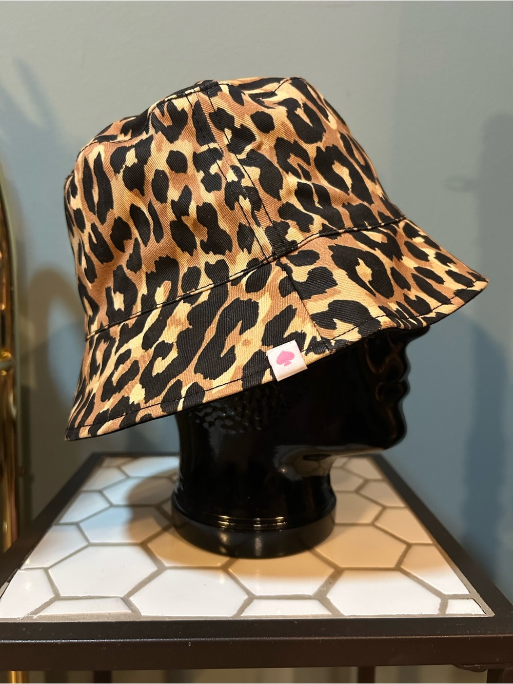 kate spade Leopard Print Bucket Hat - Brown/Black